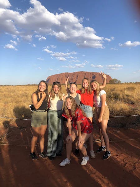 High School Australia - students at Uluru