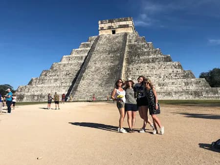 exploring pyramids in Mexico