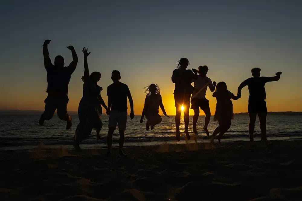 family at sunset - Mexico