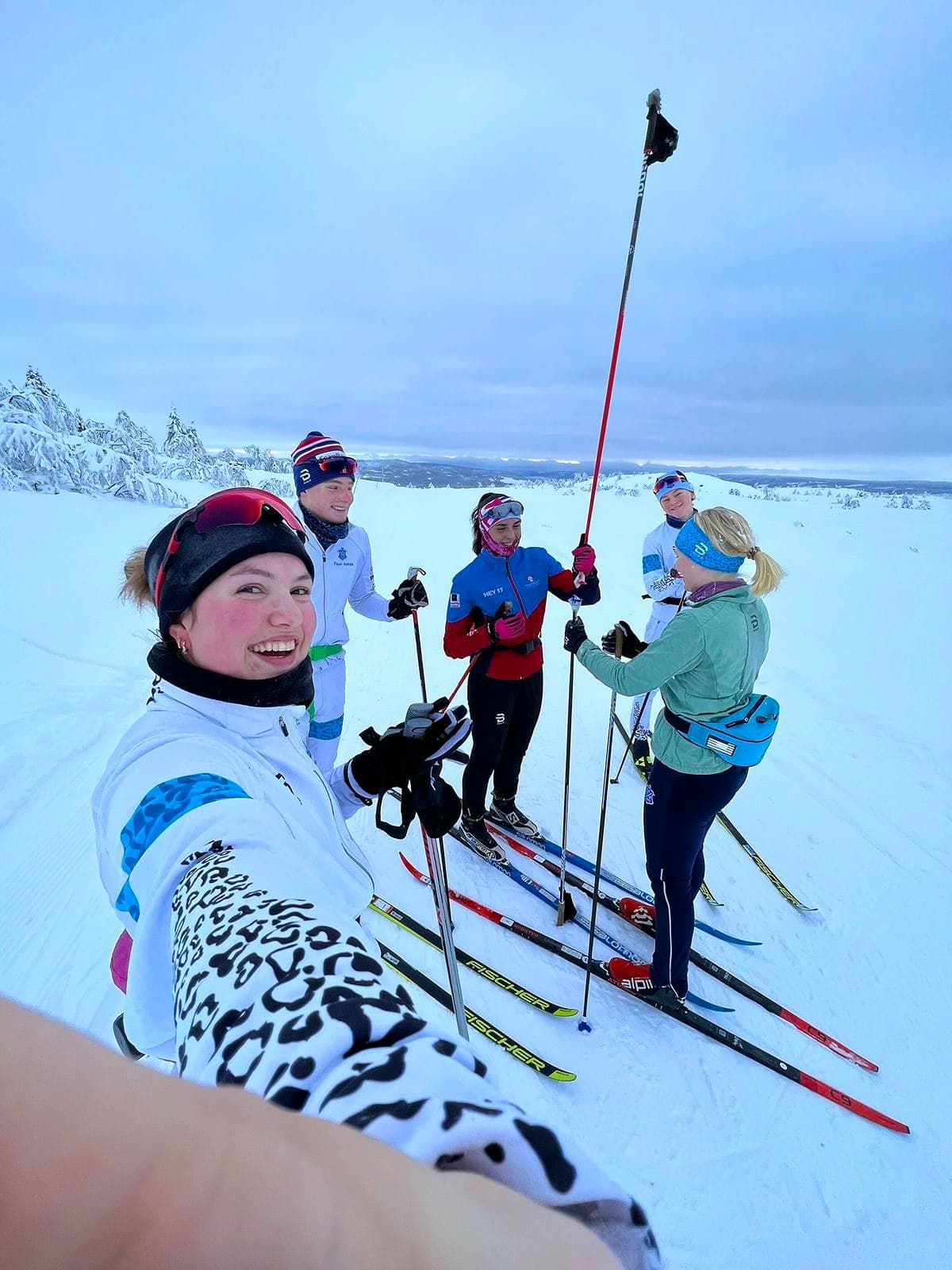 student skiing in Norway